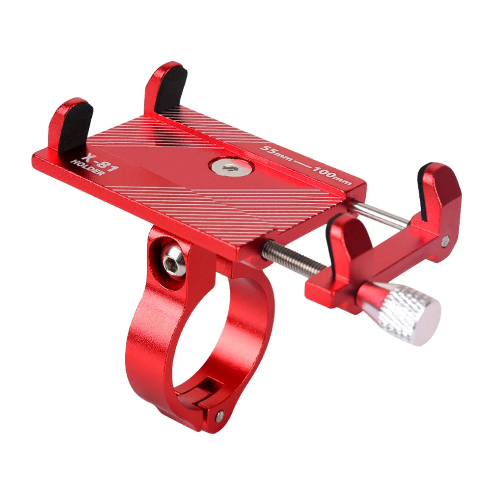 Soporte de aluminio para teléfono de bicicleta, soporte de manillar de motocicleta para teléfonos inteligentes de 3.5-6.2", para iPhone Xs Max Xr X 8 Samsung Xiaomi