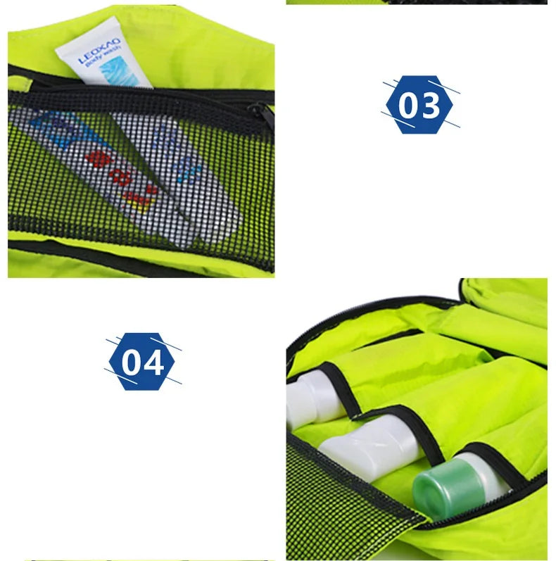 Neceser de Maquillaje Impermeable Grande para Hombre y Mujer, Estuche Organizador de Cosméticos de Viaje, Bolsa de Aseo Grande para Mujer
