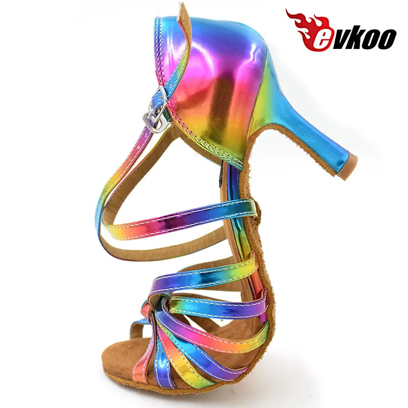 Zapatos de baile latino Rainbow – Elegantes, coloridos y hechos para el movimiento