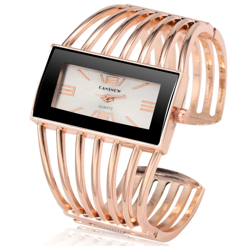 Reloj de pulsera de lujo para mujer, reloj de pulsera único para mujer, de acero inoxidable dorado, Relogio Feminino Saati, regalos para mujer, reloj