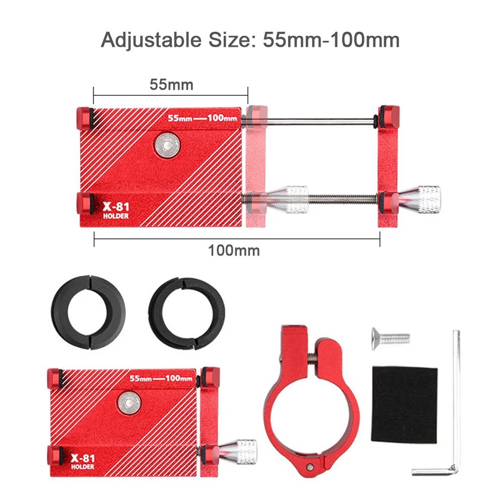 Soporte de aluminio para teléfono de bicicleta, soporte de manillar de motocicleta para teléfonos inteligentes de 3.5-6.2", para iPhone Xs Max Xr X 8 Samsung Xiaomi