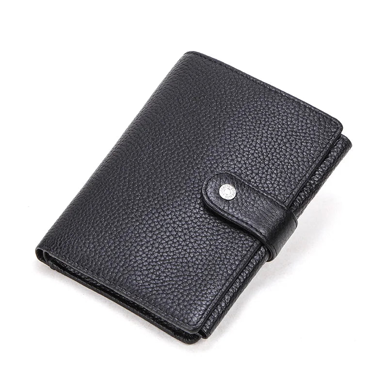 Billetera de cuero de lujo para hombre CONTACT'S, billeteras de cuero genuino para hombre con cierre y tarjetero, alta calidad