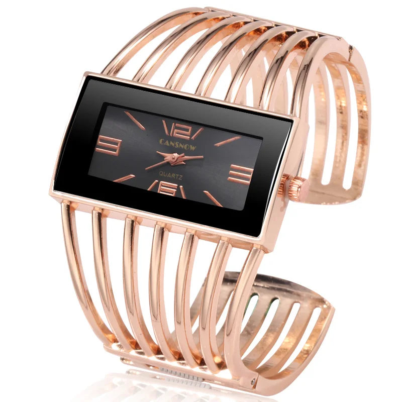 Reloj de pulsera de lujo para mujer, reloj de pulsera único para mujer, de acero inoxidable dorado, Relogio Feminino Saati, regalos para mujer, reloj