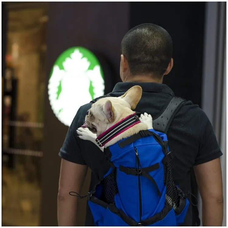 Mochila de transporte para perros, senderismo, viajes al aire libre, transpirable, para bicicleta, motocicleta, deporte al aire libre, bolsa de malla, envío directo
