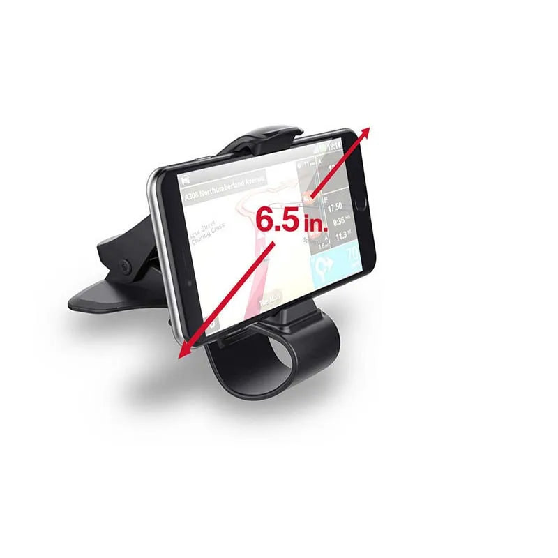 Bilholder 6,5 tommers GPS-navigasjon dashbordtelefonholder i bil for universell mobiltelefon klipsmonteringsstativbrakett