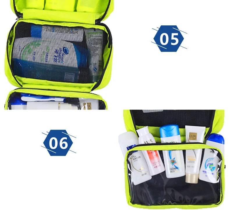 Neceser de Maquillaje Impermeable Grande para Hombre y Mujer, Estuche Organizador de Cosméticos de Viaje, Bolsa de Aseo Grande para Mujer