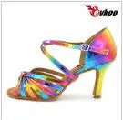 Zapatos de baile latino Rainbow – Elegantes, coloridos y hechos para el movimiento