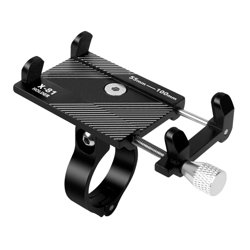 Soporte de aluminio para teléfono de bicicleta, soporte de manillar de motocicleta para teléfonos inteligentes de 3.5-6.2", para iPhone Xs Max Xr X 8 Samsung Xiaomi