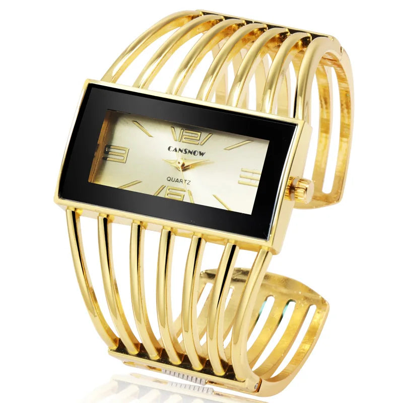 Reloj de pulsera de lujo para mujer, reloj de pulsera único para mujer, de acero inoxidable dorado, Relogio Feminino Saati, regalos para mujer, reloj