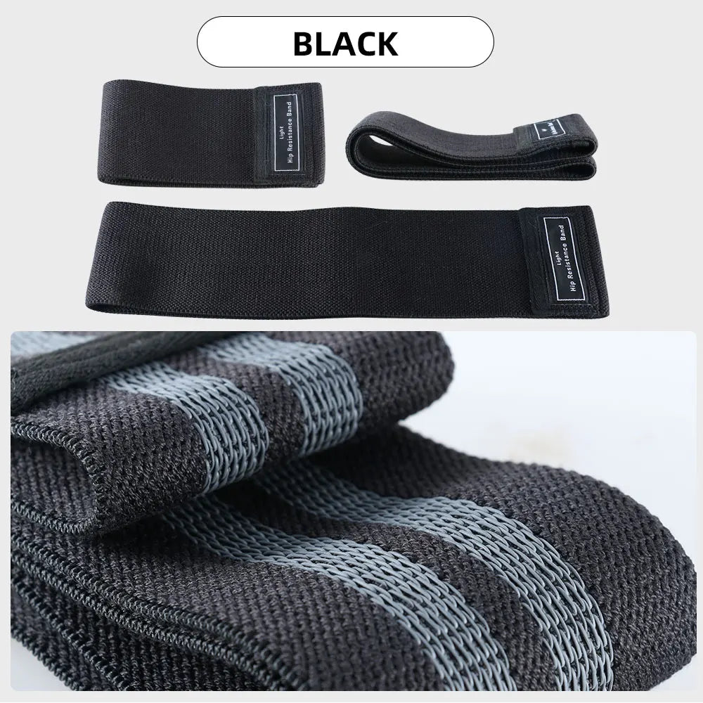 Bandas de Resistencia de 3 Niveles para Piernas y Glúteos Bandas Anchas para Ejercicios de Cadera Bandas Elásticas Antideslizantes de Bucle para Fitness