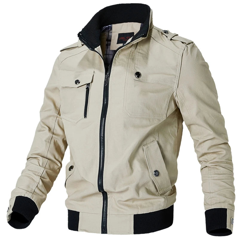 Chaquetas cargo para hombre, nueva moda, chaqueta bomber, ropa masculina, estilo británico sencillo, chaqueta cálida cortavientos y abrigo, chaqueta de béisbol para hombre.
