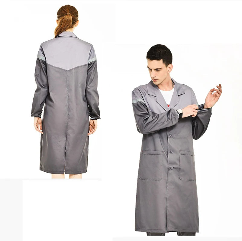 Warehouse Work Clothing Mechanical Long Outfit Lab Coat Workshop Factory Auto Repair Workshop Durable Coverall Porter Suit Tops