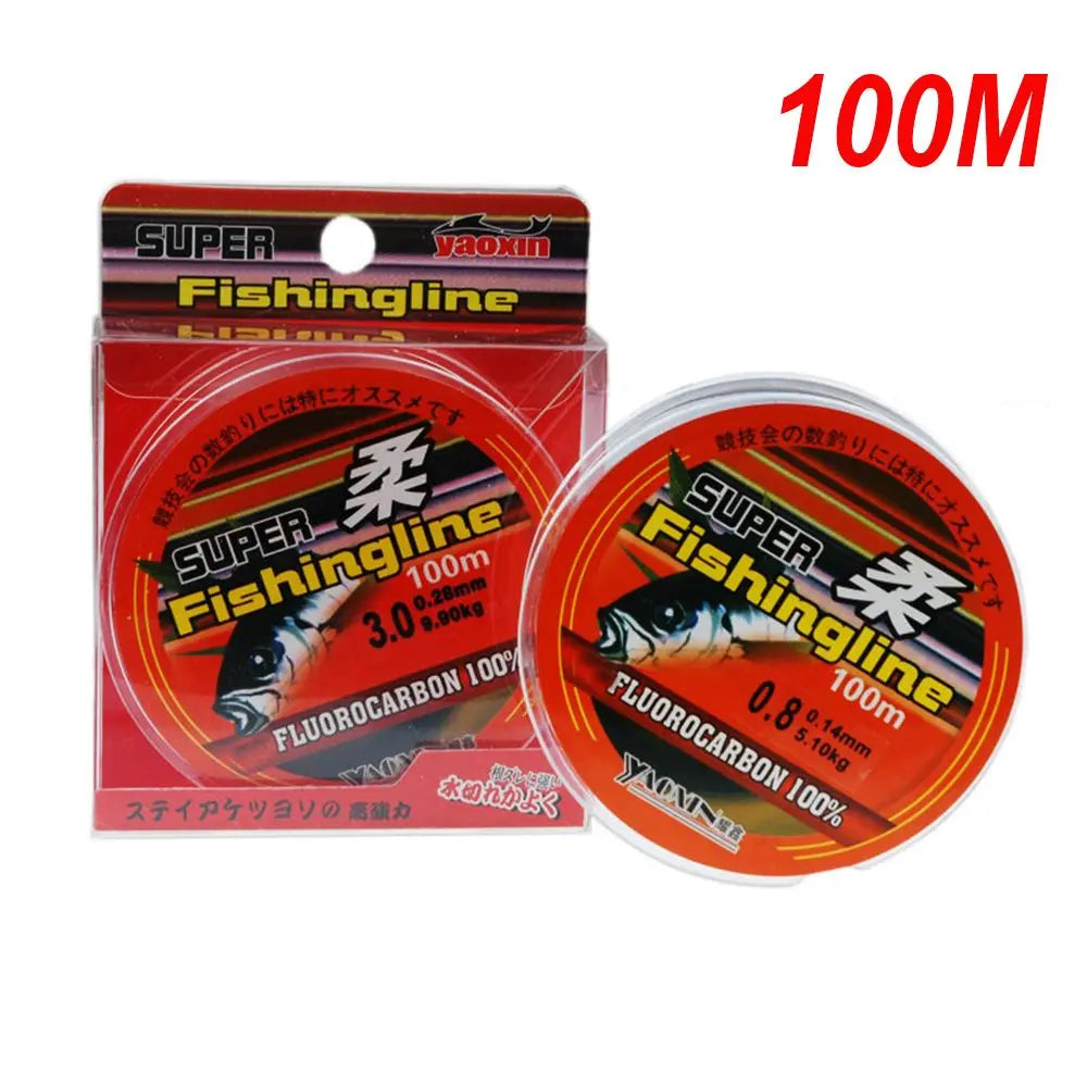 100m 100% Fluorocarbon Duradero Pesca 0.8-6LB Hilo de Pescar Monofilamento Nylon PA
