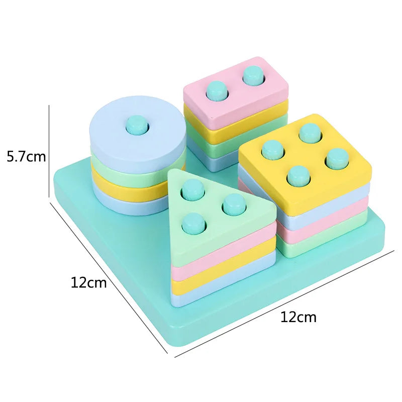 Montessori Bebé Juguetes Niños Rompecabezas 3D Madera Juegos Bebé Aprendizaje Temprano Juguetes Educativos Madera Para Niños Regalos Cumpleaños