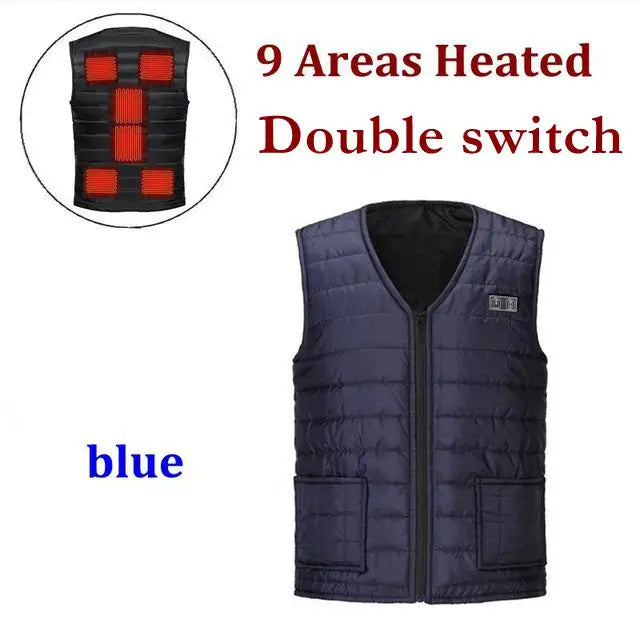 Gilet chauffant intelligent à 9 zones