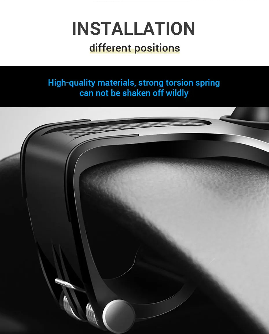 Soporte de teléfono para coche en salpicadero ABS, soporte de teléfono móvil para parasol, soporte de teléfono para espejo retrovisor de coche, accesorios de rotación de 360 grados