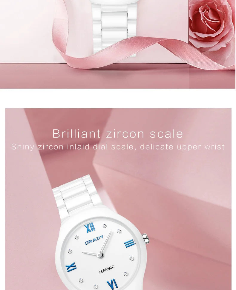 Women’s Luxury Ceramic Quartz Watch – Elegant, Modern & Perfect for Gifting