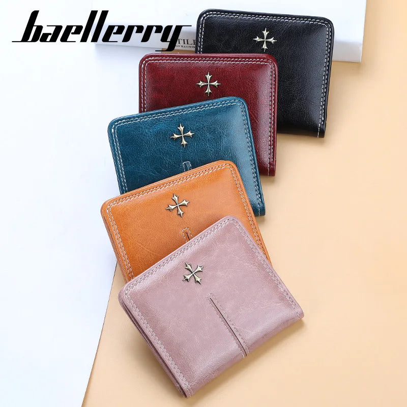 Monedero de cuero pequeño de lujo para mujer con bolsillo para monedas, cartera delgada, tarjetero para mujer, mini bolsa de dinero