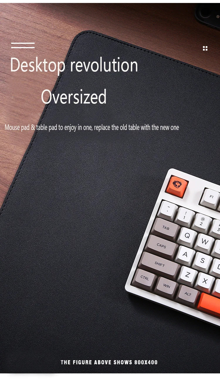hvit musematte bærbar musematte stor spilling vanntett sklisikker PU semsket skinn skrivebordsmatte datatastatur skrivebordsmatte matter
