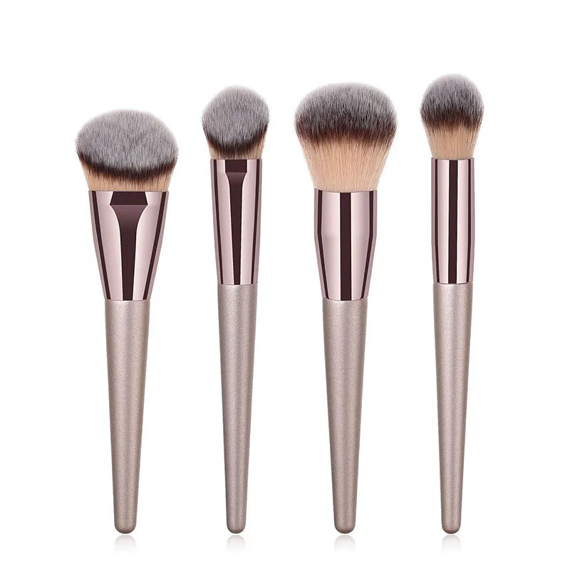Juego de brochas de maquillaje Champagne caliente para mujer, base cosmética, polvos, colorete, sombra de ojos, Kabuki, para difuminar, herramientas de belleza