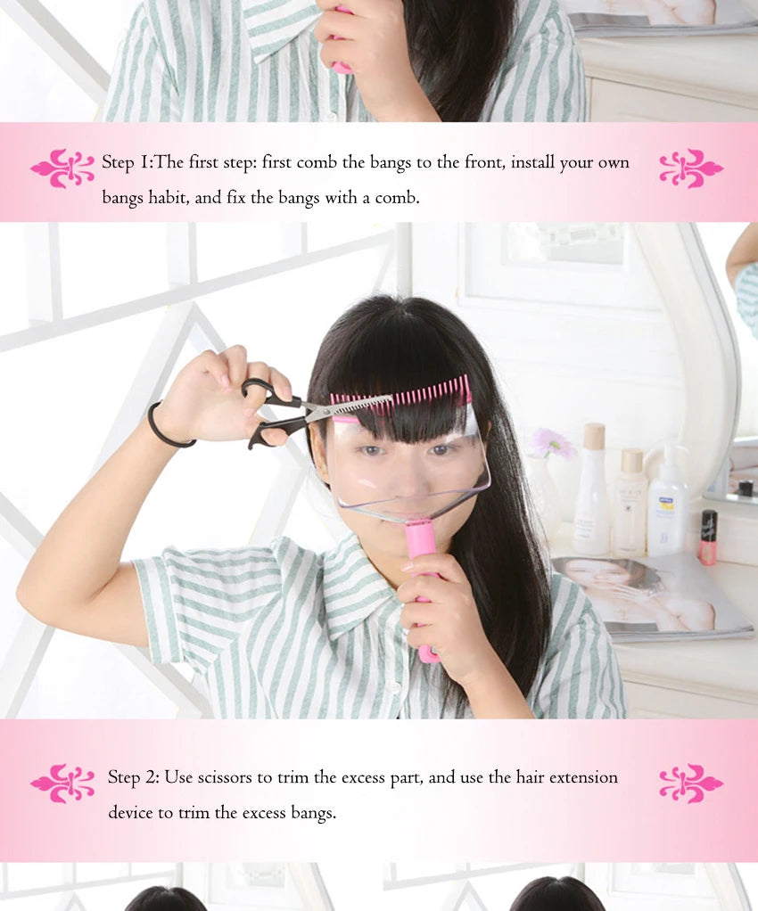 Cortapelos profesional de barbero, herramientas de peluquería DIY, flequillos, peines de peluquería, peines de corte de pelo con mango