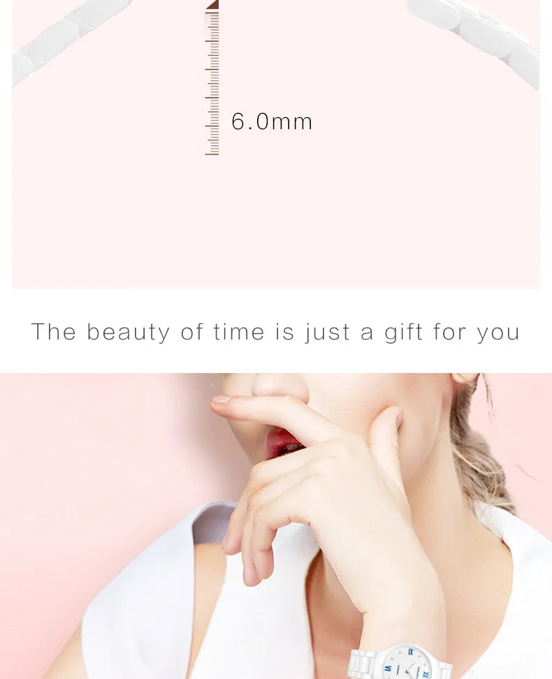 Women’s Luxury Ceramic Quartz Watch – Elegant, Modern & Perfect for Gifting