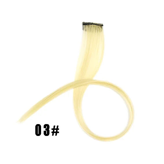 Extensiones de cabello sintético liso de 55,8 cm de largo, 37 colores, ignífugas, de clip, de una sola pieza