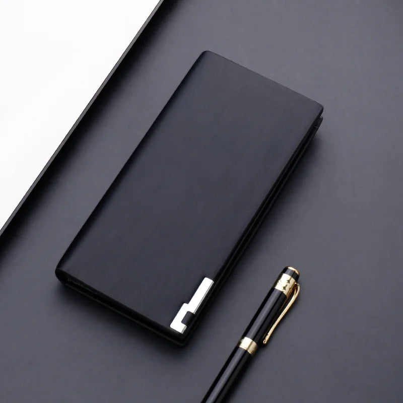 Cartera de hombre Casual Delgado de cuero suave Bolso de mano masculino Monedero pequeño Cartera delgada Monedero Cartera masculina Cuero 2021