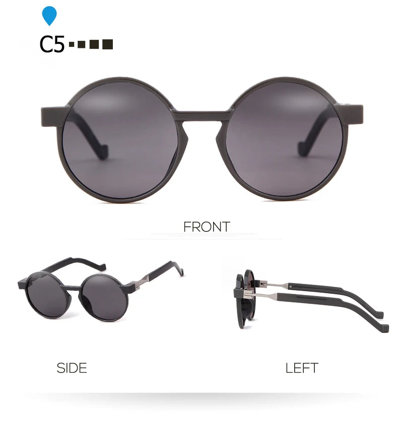 SORVINO Round Women Steampunk Sunglasses Red Yellow Gradient Sun Glasses Fashion Brand Designer Men Trendy Shades UV400 Gafas