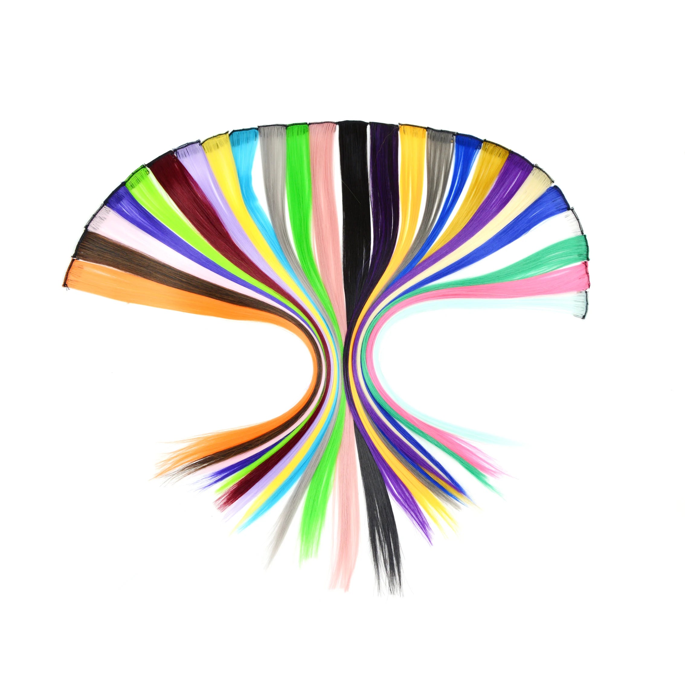 Extensiones de cabello sintético liso de 55,8 cm de largo, 37 colores, ignífugas, de clip, de una sola pieza