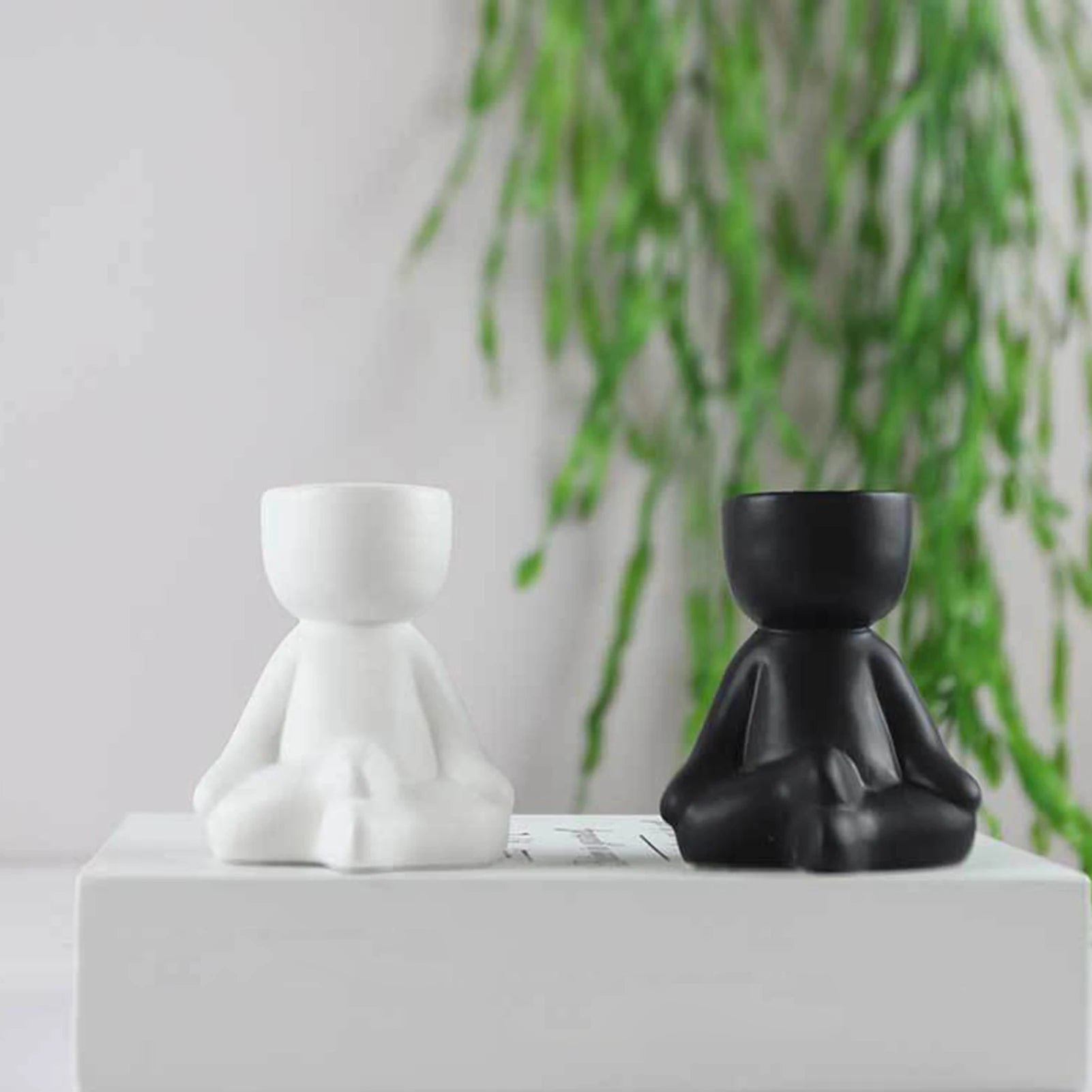 Ceramic Plants Pot Flower Pot Vase Planter Table Decoration Succulent Pot Vases Home Decor Ornaments Human Shaped Flower Pot