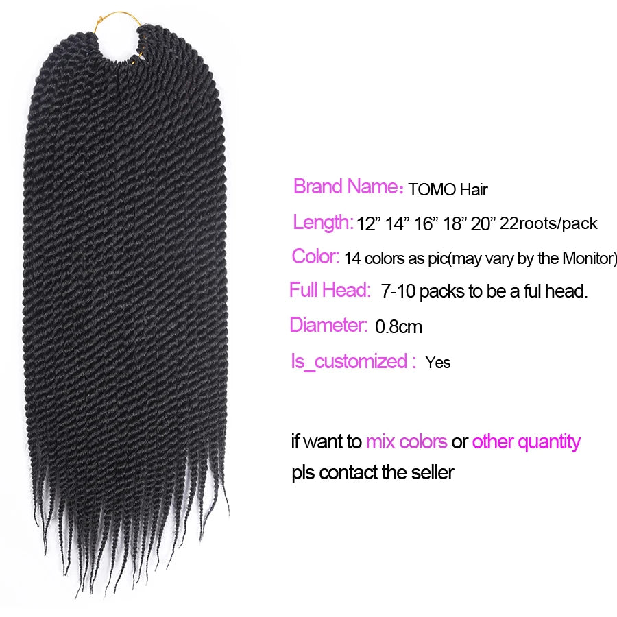 Extensions de cheveux au crochet TOMO, 22 mèches, 30, 35, 40, 45, 50, 55 cm, tresses au crochet, dégradé de couleur marron et bordeaux, extensions de cheveux synthétiques