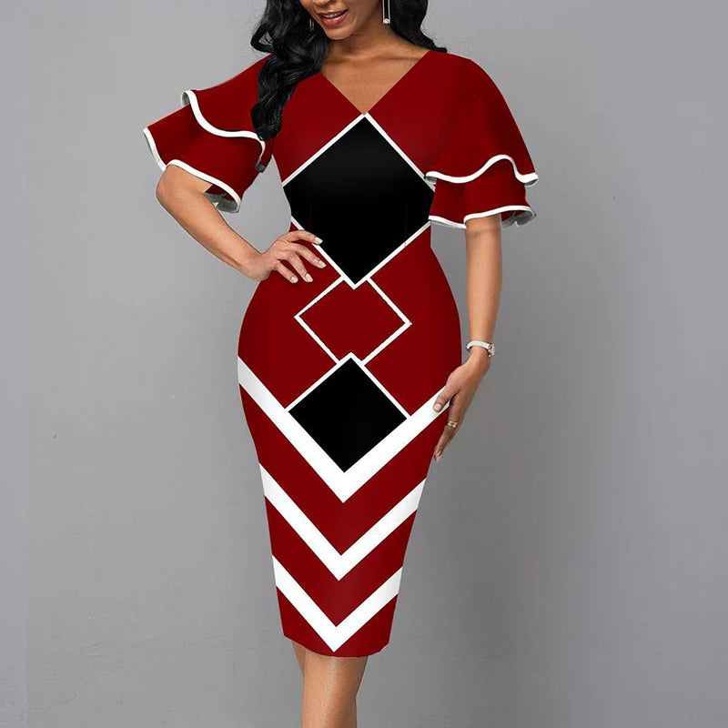 Elegant V-Neck Summer Dress