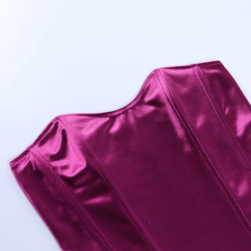 Tops de Tubo Sexys para Mujer sin Mangas, Entallados y Delgados, Estilo Corsé, Top Corto, de Verano, Casual, Elegante, Chaleco sin Tirantes para Mujer