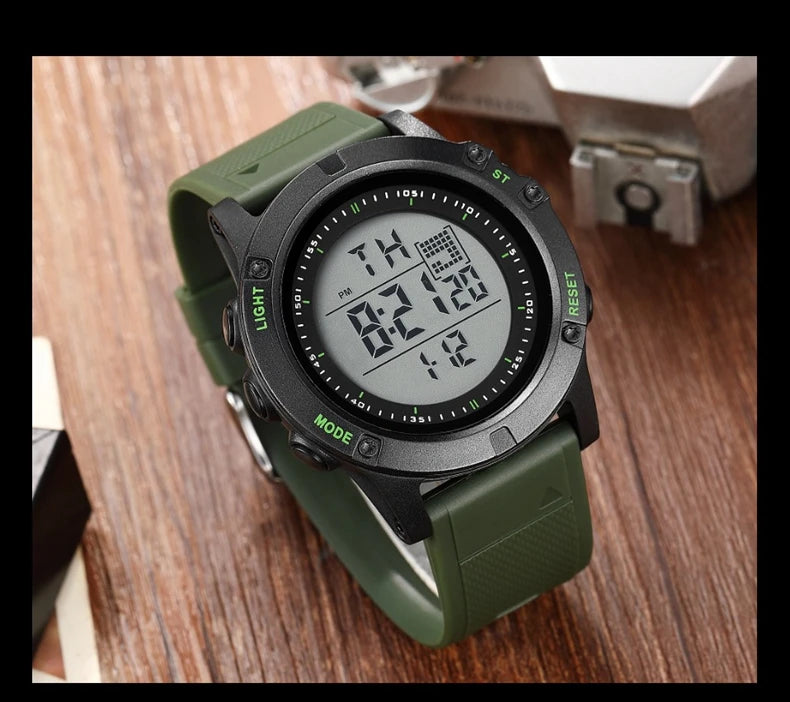 Relojes de hombre Reloj digital impermeable deportivo para hombre Esfera LED grande Moda Caqui Reloj de pulsera militar Reloj Masculino