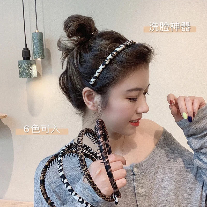 Nouveaux bandeaux tendance, serre-têtes antidérapants avec dents, élastiques pour cheveux, accessoires pour cheveux pour femmes et filles