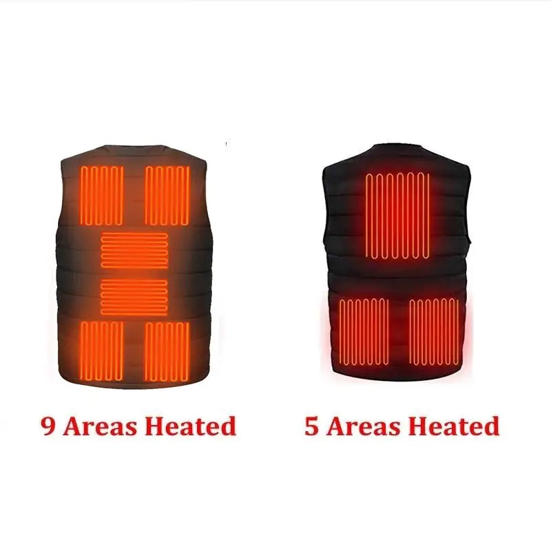 Gilet chauffant intelligent à 9 zones