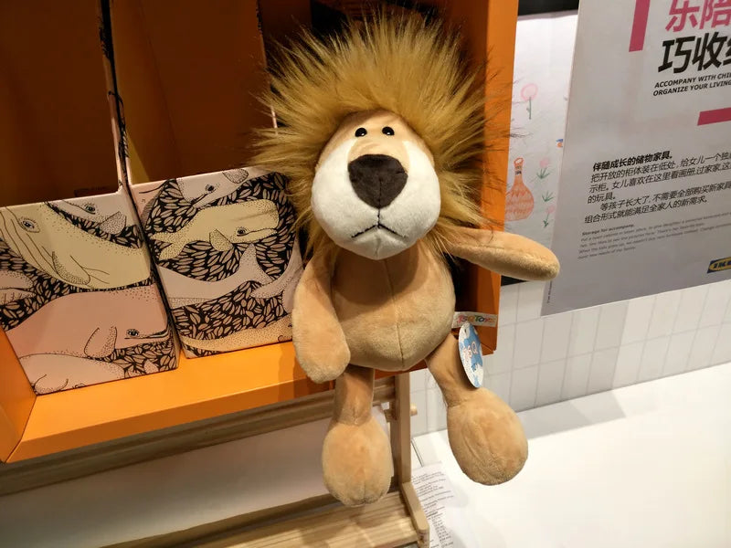 Peluche réaliste de 25 cm, lion, tigre, éléphant, singe, léopard, girafe, raton laveur, animaux de la forêt, jouets pour enfants, cadeau