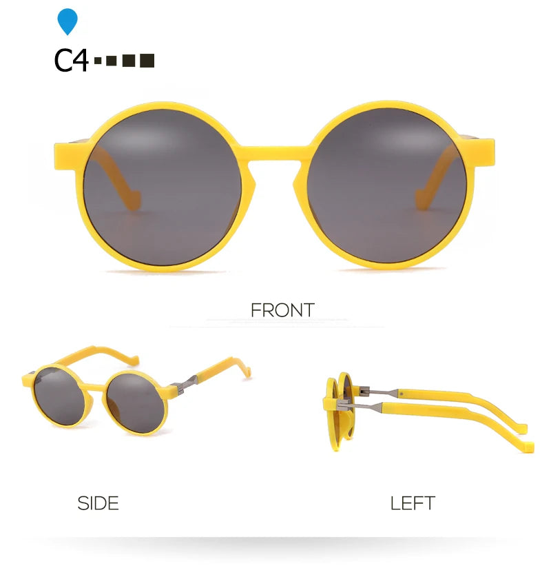 SORVINO Round Women Steampunk Sunglasses Red Yellow Gradient Sun Glasses Fashion Brand Designer Men Trendy Shades UV400 Gafas