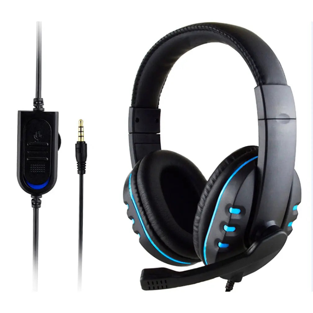 Auriculares de juego con cable de 3,5 mm, cascos de juego con cancelación de ruido, auriculares con micrófono y control de volumen para PS4 Play Station 4 PC