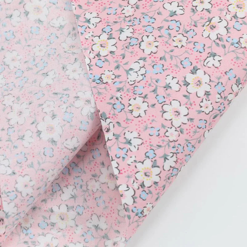 Tela floral Liberty de sarga de algodón estampada para acolchado, ropa de cama, sábanas de bebé, bricolaje hecho a mano por medio metro