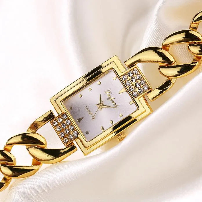 Relojes de Mujer de Marca Superior, Lujo, Pulsera Dorada, Reloj de Mujer, Relojes de Rhinestone para Dama, Reloj, Reloj Mujer, Montre Femme