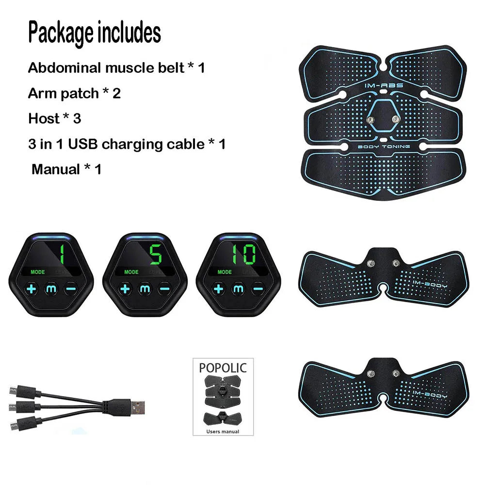 Equipo de gimnasio para deportes al aire libre, cinturón de entrenamiento en casa, estimulador muscular abdominal EMS, aparato de entrenamiento físico para adelgazar