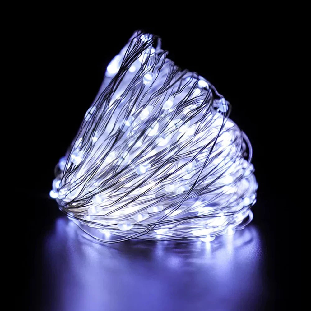 Luces LED de cadena, luz de noche, iluminación navideña, guirnalda de hadas de 1M, 2M, 3M, 5M, luz decorativa para Año Nuevo, boda, fiesta de cumpleaños