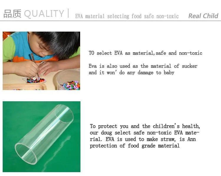 Fuse Beads 5mm hama beads About 500pcs/bag 9 colors PUPUKOU Beads a total of 4500pcs puzzles