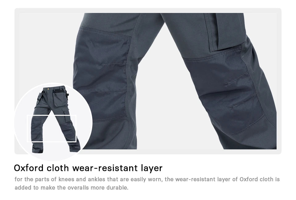 Pantalones de trabajo de hombre Craftsman, nuevos, de alta calidad, con múltiples bolsillos, pantalones de trabajo, ropa de trabajo de mecánico