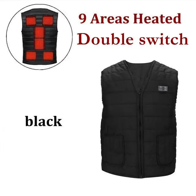 Gilet chauffant intelligent à 9 zones