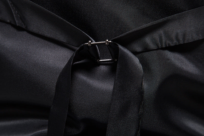Chaleco de Traje de Hombre de Espiga Chaleco de Negocios Boda Casual Cuello Vuelto Chalecos de Vestir para Hombres Fiesta Formal V07