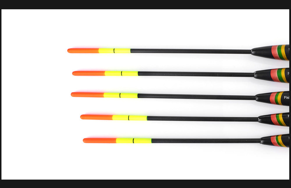 5 accesorios de pesca al aire libre para flotador de pesca con plomo, gran flotabilidad y cola engrosada