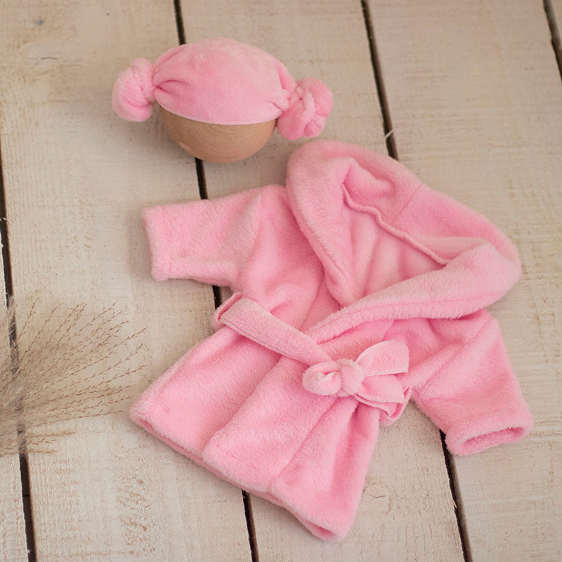 New Born Baby Girl Clothes Newborn Photography Outfit Fotografia Acessorios Baby Photo Props Bathrobe with Belt Bath Towel Set